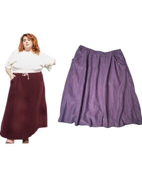 Curator SF Fawn Linen Tencel Maxi Skirt size 4XL